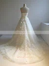 Ball Gown Sweetheart Organza Court Train with Sequins Wedding Dresses #Milly00022946