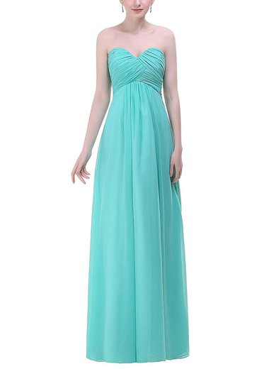 Empire Sweetheart Chiffon Floor-length with Ruffles Bridesmaid Dresses #Milly01013448
