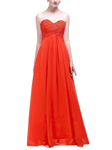 Empire Sweetheart Chiffon Floor-length with Ruffles Bridesmaid Dresses #Milly01013450
