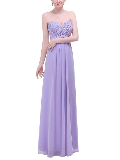 Empire Sweetheart Chiffon Floor-length with Ruffles Bridesmaid Dresses #Milly01013454