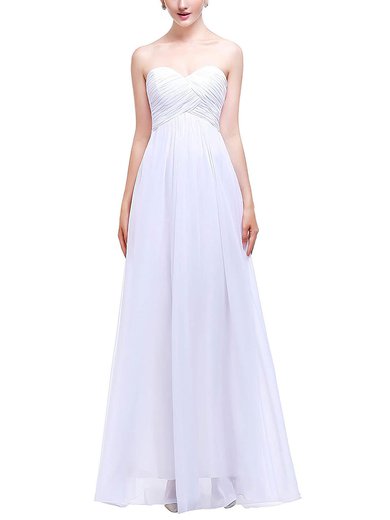 Empire Sweetheart Chiffon Floor-length with Ruffles Bridesmaid Dresses #Milly01013458