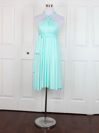 Empire V-neck Jersey Short/Mini with Ruffles Bridesmaid Dresses #Milly01013138