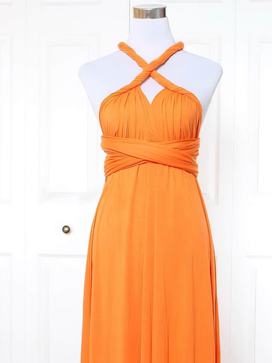Empire V-neck Jersey Knee-length with Ruffles Bridesmaid Dresses #Milly01013141
