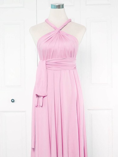 A-line V-neck Jersey Ankle-length with Ruffles Bridesmaid Dresses #Milly01013150