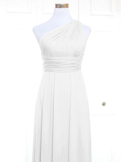 A-line One Shoulder Jersey Short/Mini with Ruffles Bridesmaid Dresses #Milly01013157