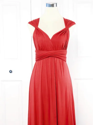 Empire V-neck Jersey Short/Mini with Ruffles Bridesmaid Dresses #Milly01013161