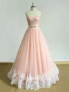 Ball Gown Sweetheart Tulle Floor-length Appliques Lace Prom Dresses #Milly020104350