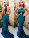 Trumpet/Mermaid One Shoulder Jersey Floor-length Sashes / Ribbons Prom Dresses #Milly020104357