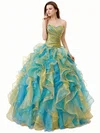 Ball Gown Sweetheart Organza Floor-length with Beading Quinceanera Dresses #Milly02072543