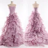 Ball Gown Sweetheart Organza Sweep Train with Cascading Ruffles Quinceanera Dresses #Milly02072553