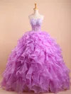Ball Gown Sweetheart Organza Floor-length with Appliques Lace Quinceanera Dresses #Milly02072555