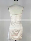 Sheath/Column Sweetheart Chiffon Silk-like Satin Short/Mini with Ruffles Prom Dresses #Milly020104137