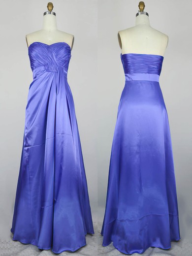 Empire Sweetheart Silk-like Satin Floor-length Ruffles Prom Dresses #Milly020104295