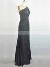 Sheath/Column One Shoulder Chiffon Floor-length Pleats Prom Dresses #Milly020104300