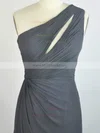 Sheath/Column One Shoulder Chiffon Floor-length Pleats Prom Dresses #Milly020104300