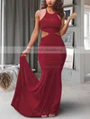 Trumpet/Mermaid Scoop Neck Jersey Sweep Train Prom Dresses #Milly020104329