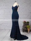 Trumpet/Mermaid Scoop Neck Jersey Sweep Train Beading Prom Dresses #Milly020104549
