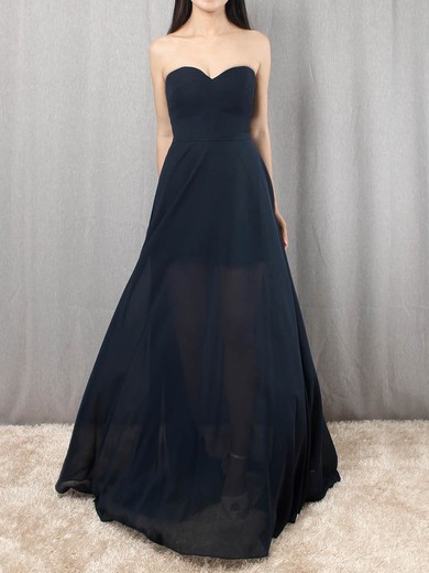 A-line Sweetheart Chiffon Floor-length Sashes / Ribbons Prom Dresses #Milly020104562