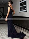 Trumpet/Mermaid Square Neckline Sequined Sweep Train Prom Dresses #Milly020104961