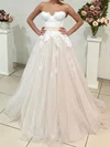 Ball Gown/Princess Sweetheart Tulle Sweep Train Wedding Dresses With Appliques Lace #Milly00023110