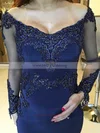 Sheath/Column V-neck Jersey Chiffon Detachable Beading Prom Dresses #Milly020105581