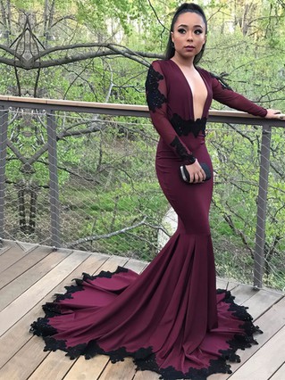 Jersey prom hot sale dresses 2019