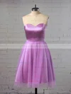 A-line Sweetheart Satin Short/Mini Ruffles Prom Dresses #Milly020105931