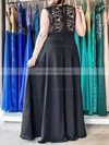 A-line V-neck Chiffon Floor-length Appliques Lace prom dress #Milly020105991