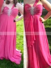 A-line Sweetheart Chiffon Floor-length Beading prom dress #Milly020105996