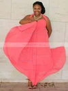 A-line Sweetheart Chiffon Floor-length Ruffles prom dress #Milly020106013