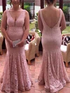 Trumpet/Mermaid Floor-length V-neck Lace Sequins Prom Dresses #Milly020106019
