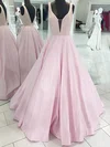 Ball Gown V-neck Satin Floor-length Beading Prom Dresses #Milly020106096