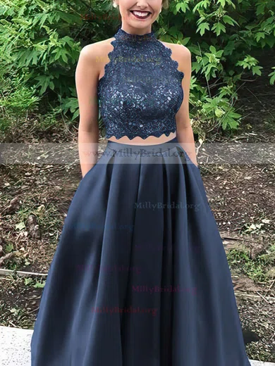 Beaded Two Pieces Lace Prom Dresses, Mermaid Royal Blue Prom Dresses Beaded Two Pieces Lace Prom Dresses, Mermaid Royal Blue Prom Dresses