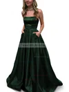 Princess Strapless Satin Floor-length Beading Prom Dresses #Milly020105052