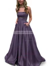 Princess Strapless Satin Floor-length Beading Prom Dresses #Milly020105052