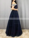 Princess Off-the-shoulder Tulle Floor-length Beading Prom Dresses #Milly020105051