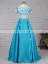 Ball Gown Scoop Neck Satin Floor-length Beading Prom Dresses #Milly020105140