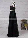 A-line Halter Chiffon Floor-length Sashes / Ribbons Prom Dresses #Milly020105869