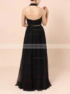 A-line Halter Chiffon Floor-length Sashes / Ribbons Prom Dresses #Milly020105869