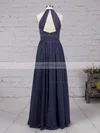 A-line Scoop Neck Chiffon Floor-length Ruffles Bridesmaid Dresses #Milly01013461