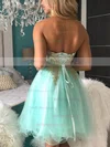 A-line Sweetheart Tulle Short/Mini Beading Prom Dresses #Milly020106369