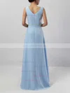 A-line V-neck Chiffon Floor-length Ruffles Bridesmaid Dresses #Milly01013499