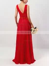 A-line V-neck Chiffon Floor-length Ruffles Bridesmaid Dresses #Milly01013511