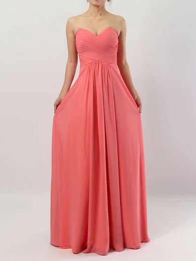 Empire Sweetheart Chiffon Floor-length Ruffles Bridesmaid Dresses #Milly01013531