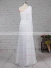 Sheath/Column One Shoulder Chiffon Floor-length Ruffles Bridesmaid Dresses #Milly01013575