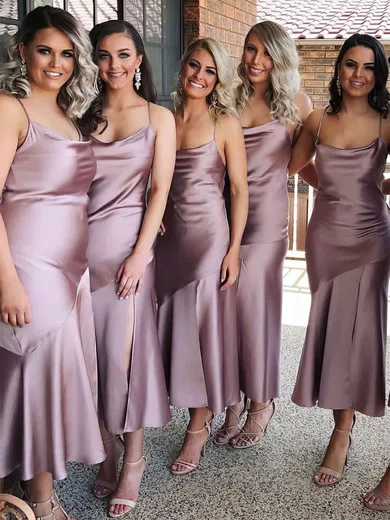 Lilac and 2024 gold bridesmaid dresses