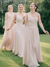 A-line One Shoulder Chiffon Floor-length Ruffles Bridesmaid Dresses #Milly01013618