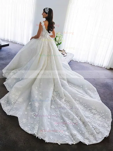 Cathedral train hot sale wedding dress