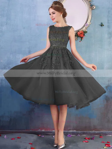 Black knee length bridesmaid hot sale dress