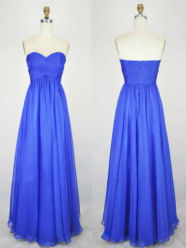 Empire Sweetheart Chiffon Floor-length with Pleats Bridesmaid Dresses #Milly010020104239